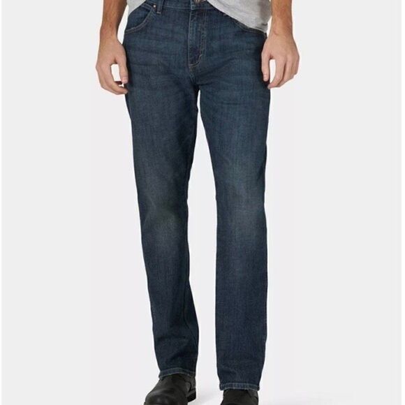 WRANGLER Men's Wrangler Legacy Straight-Leg Slim Straight Jeans blue pants 36/30 - Picture 1 of 8